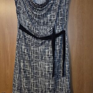 MOTHERHOOD MATERNITY Black and White Patterned Midi Dress Size S